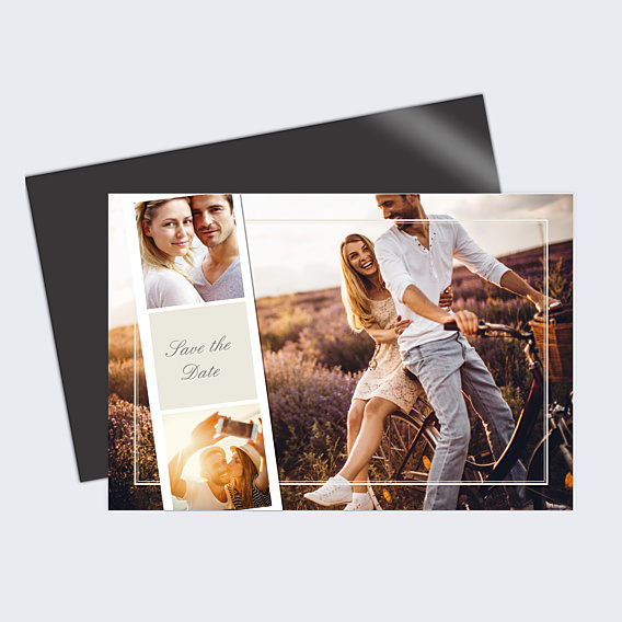 Save The Date Classique Cadre Multiphotos