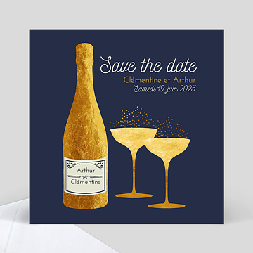 Save the Date Bulles Ocre