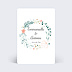 Save the date Couronne de fleurs