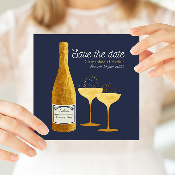 Save the date Bulles Ocre Après 4