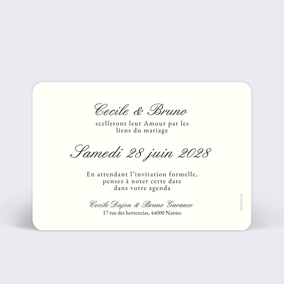 Save The Date Classique beige