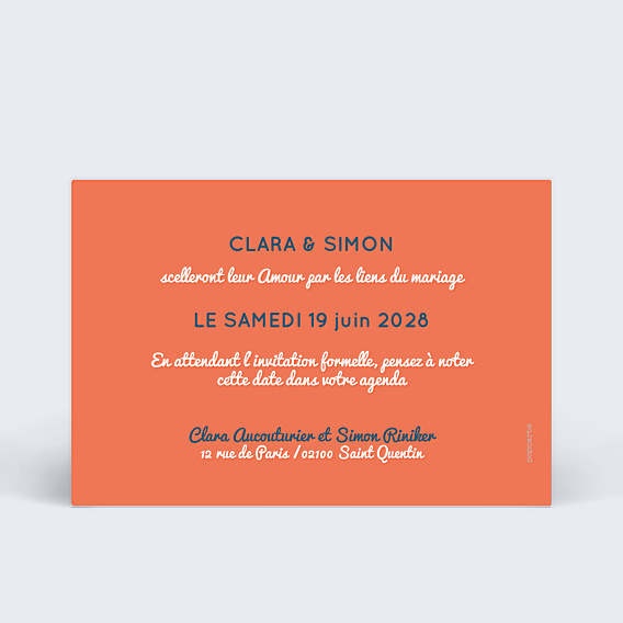 Save The Date Bois Flotté