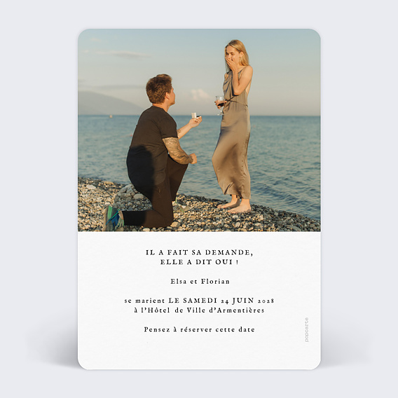 Save the date Notre Mariage Verso