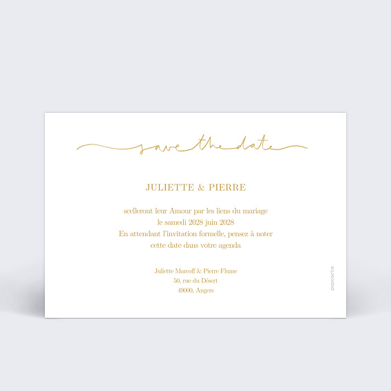 Save the date Ocre Verso