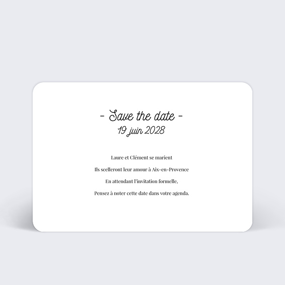 Save the date Photo & Tirets Verso