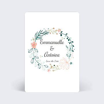 Save The Date Couronne de Fleurs