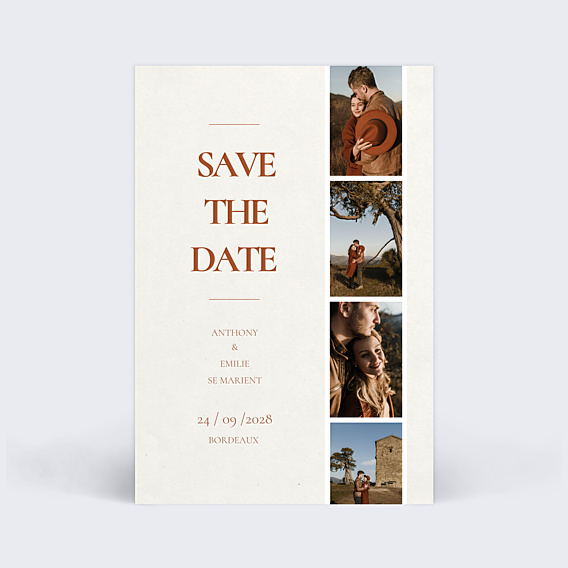 Save The Date Photomaton Vintage