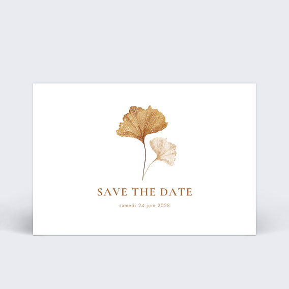 Save The Date Ginkgo Délicats