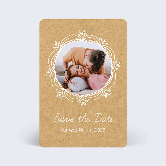 Save the date Timeline Dentelle