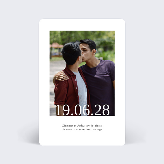 Save the date Typographie Date