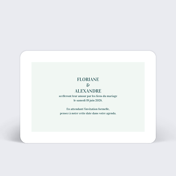 Save the date Badinage Verso