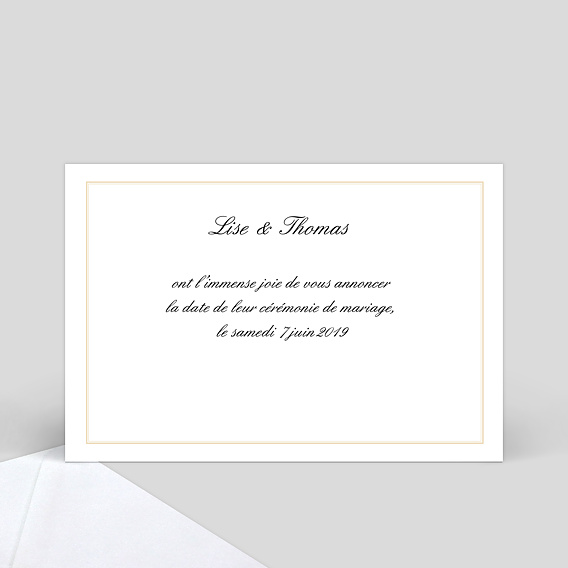 Save the date Save The Date Classique Multiphotos Beige Verso