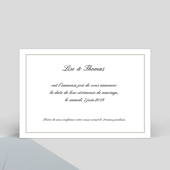 Save the date Classique multiphotos Verso