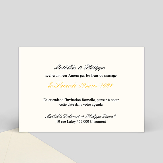 Save the date Musique Verso