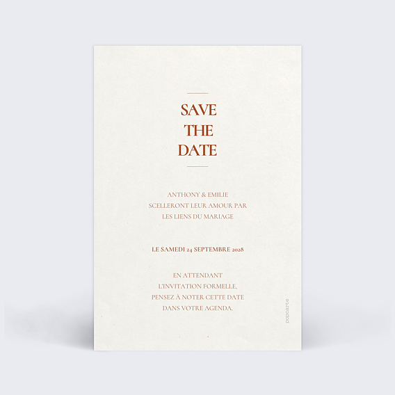 Save the date Photomaton Vintage Verso