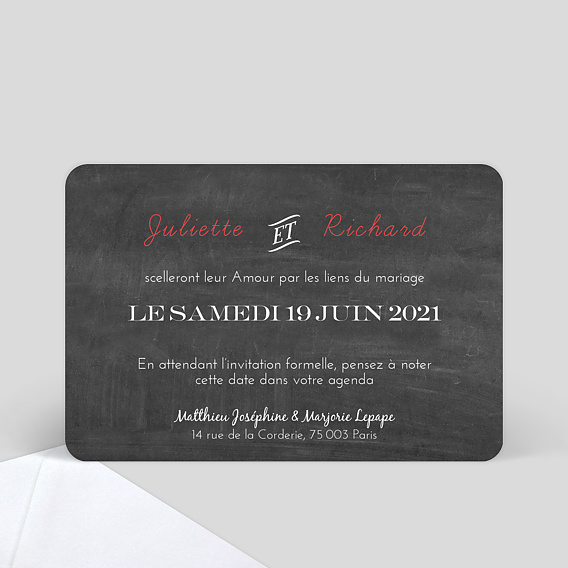 Save the date Polaroïd Verso