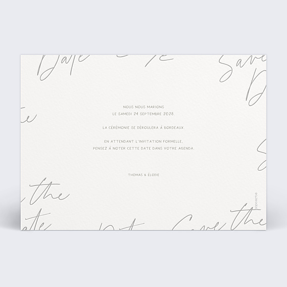Save The Date Délicate Signature