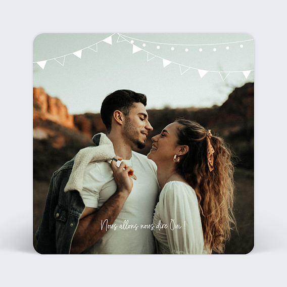 Save the date Fanions Bucoliques Recto