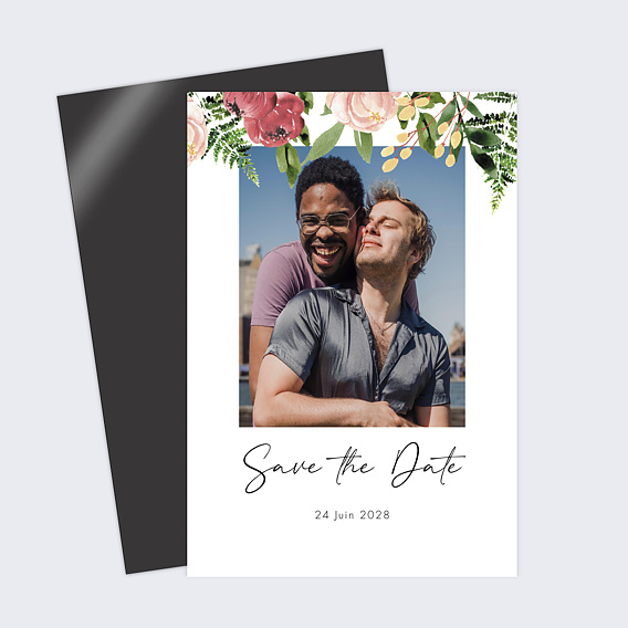 Save the date Bouquet Aquarelle