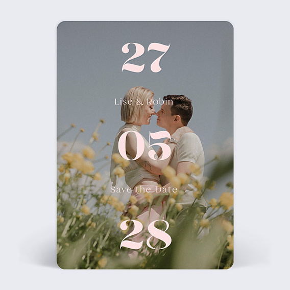 Save the date Date Verticale