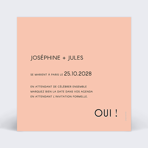 Save the Date Bold Verso