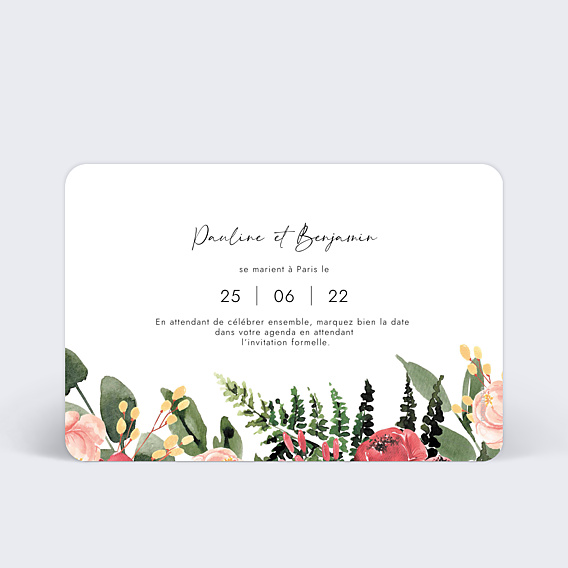 Save The Date Wild Flowers