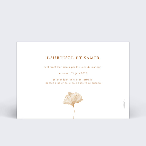 Save The Date Ginkgo Délicats