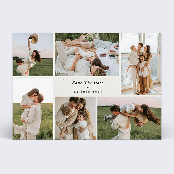 Save the date Carte Postale Vintage