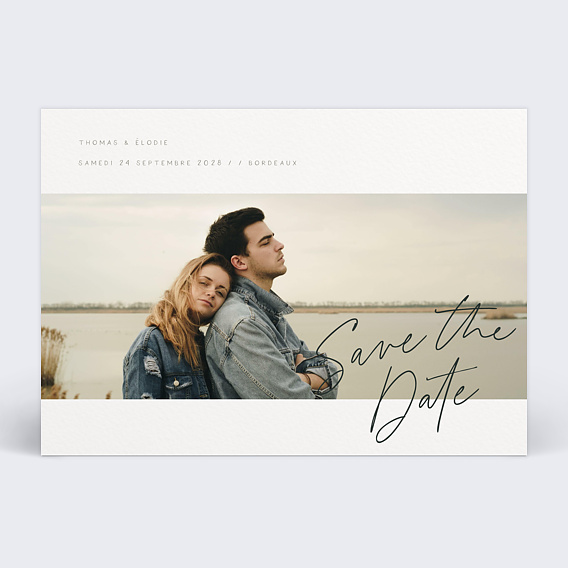 Save the date Délicate Signature Recto