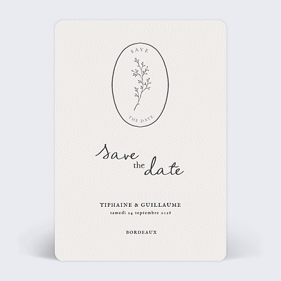 Save The Date Tampon Fleuri