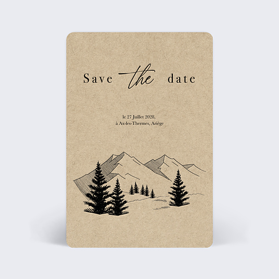 Save The Date Idylle à la Montagne