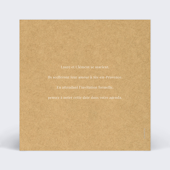 Save the date Lauriers Verso