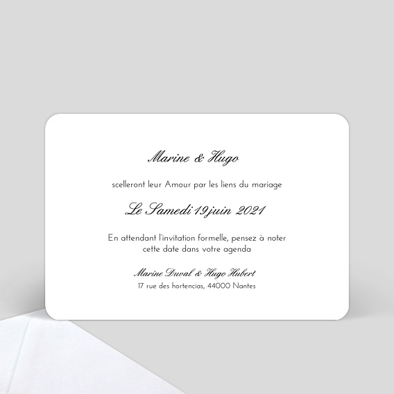 Save the date Classique Verso