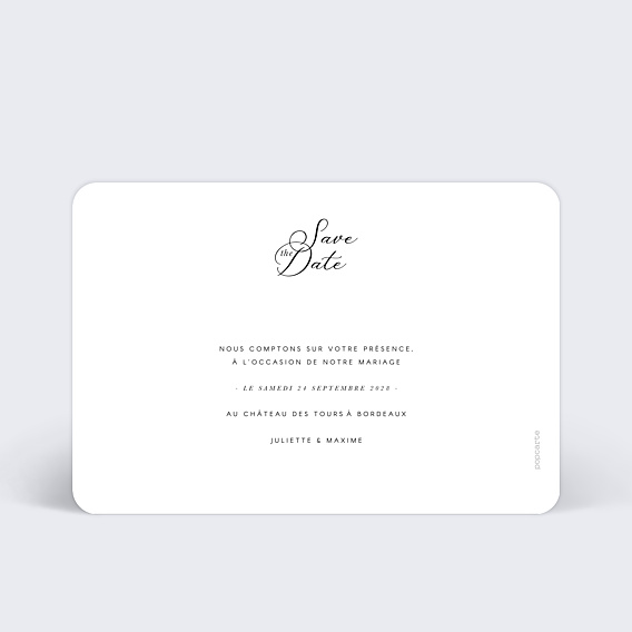 Save the date Evidence Verso