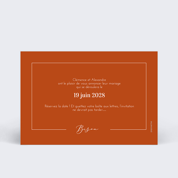 Save the date Été Indien Verso