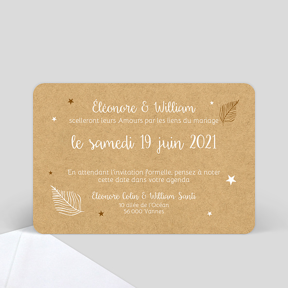 Save the date Tourbillon d'Étoiles Kraft Verso