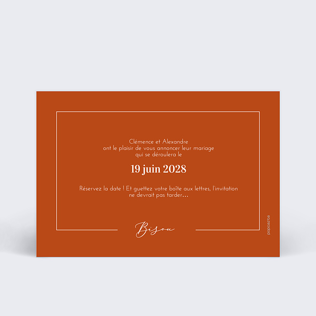 Save the date Été indien Verso
