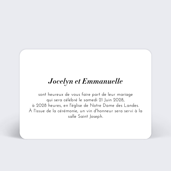 Save the date Sobre et Joli Verso