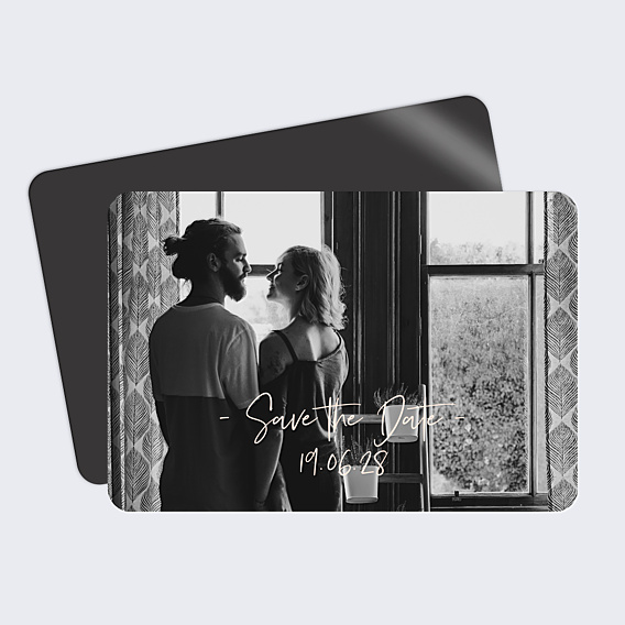 Save The Date Photo & Fond Crème
