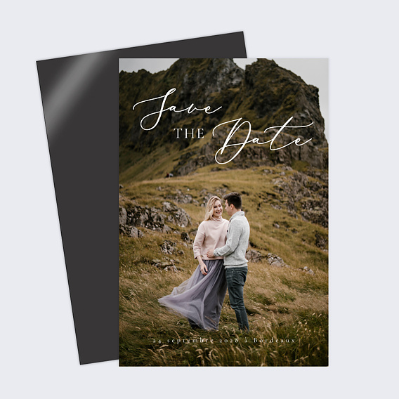 Save the date Calligraphie Classique Recto