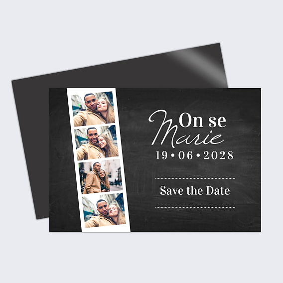 Save the date Photomaton Ardoise