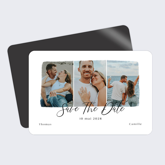 Save the date Triptyque Romantique