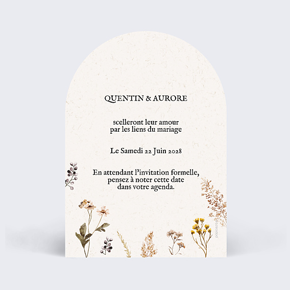 Save The Date Bouquet Sauvage