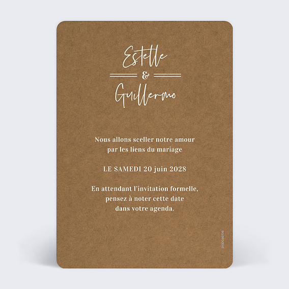 Save the date Bohème  Verso