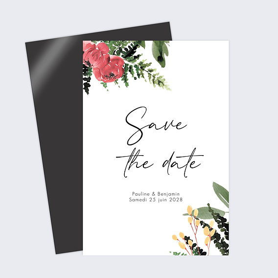 Save the date Wild Flowers