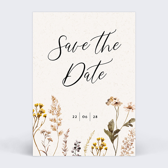 Save the date Bouquet Sauvage