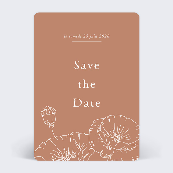 Save the date Coquelicot