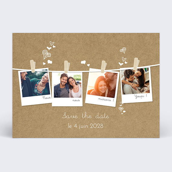 Save the date Corde à Linge