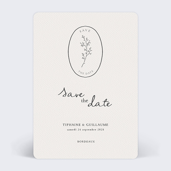 Save the date Tampon Fleuri