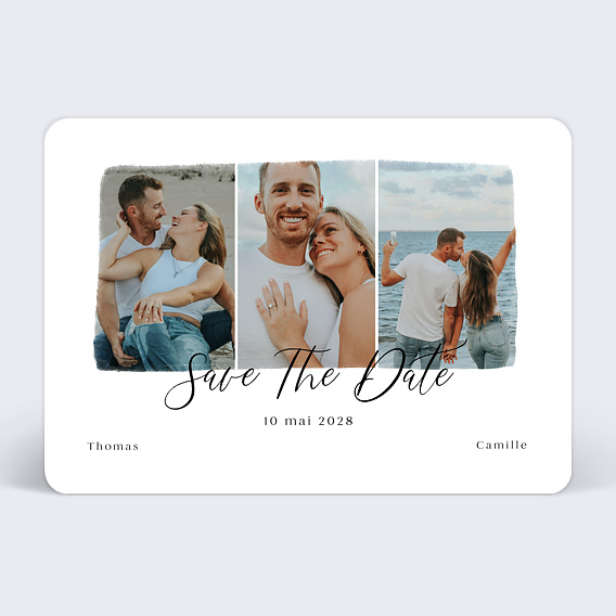 Save the date Triptyque Romantique